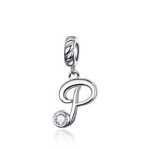 (resim) Pandora tarzı P harfi Sallantılı Charm - SCC1183-P