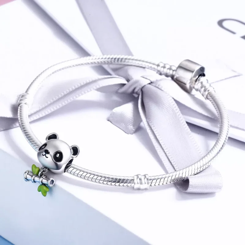 (resim) Pandora tarzı Panda Bambu Yemeyi Seviyor Charm - SCC325 - Görüntüle 5