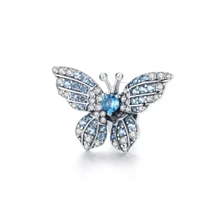 (resim) Pandora tarzı parıltılı kelebek Charm - BSC061