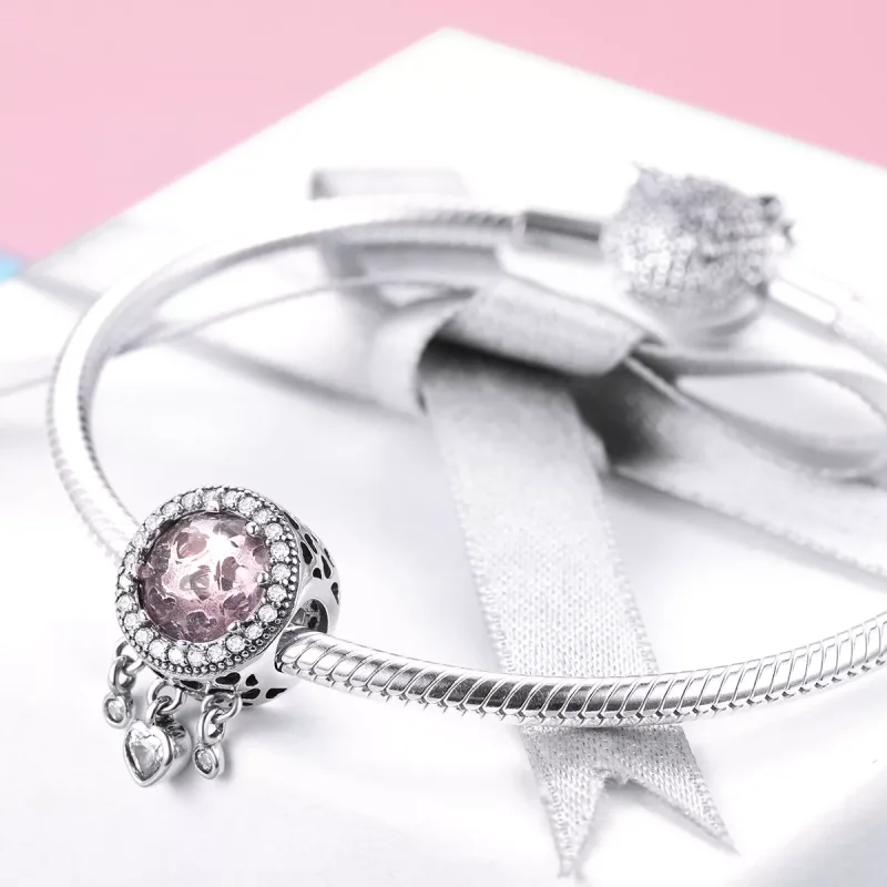 (resim) Pandora tarzı parlak kalp Charm - SCC998 - Görüntüle 4