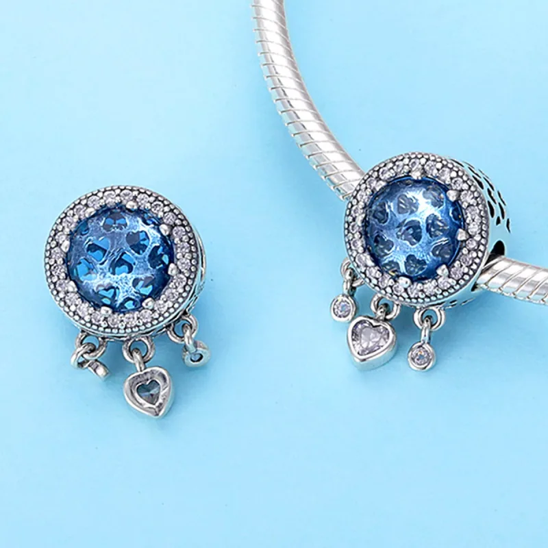 (resim) Pandora tarzı parlak kristal kalp Charm - SCC724 - Görüntüle 2