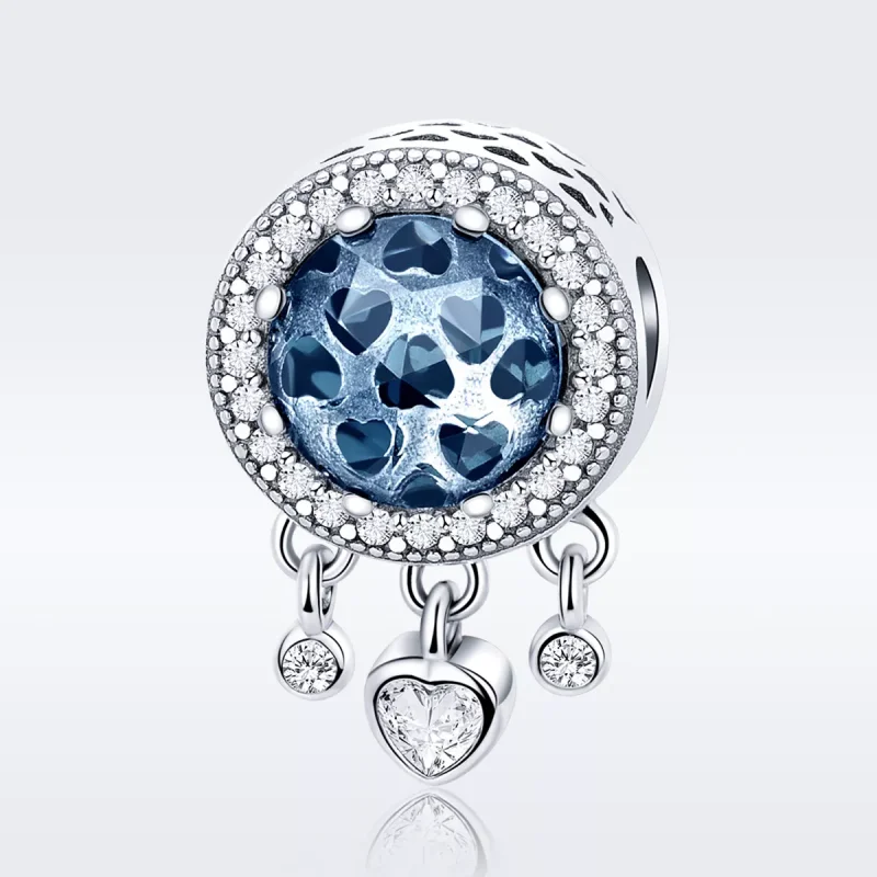 (resim) Pandora tarzı parlak kristal kalp Charm - SCC724 - Görüntüle 3