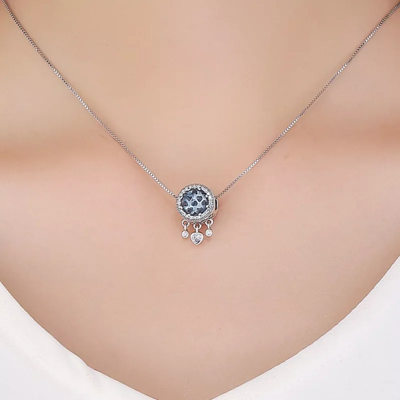 (resim) Pandora tarzı parlak kristal kalp Charm - SCC724 - Görüntüle 5