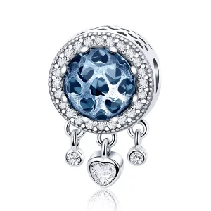 Pandora tarzı parlak kristal kalp Charm - SCC724 (resim) Pandora tarzı parlak kristal kalp Charm - SCC724