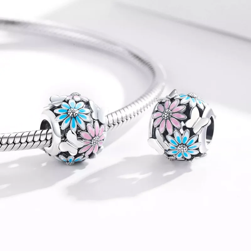 (resim) Pandora tarzı parlak papatyalar Charm - SCC1837 - Görüntüle 4