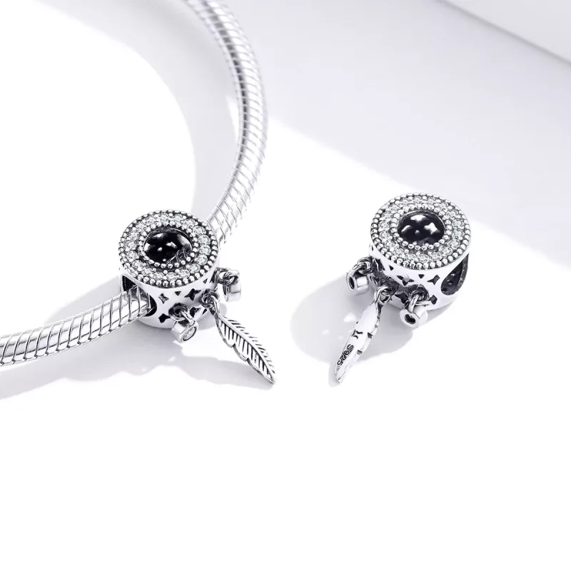 (resim) Pandora tarzı Parlak Tüy Charm - SCC1550 - Görüntüle 2