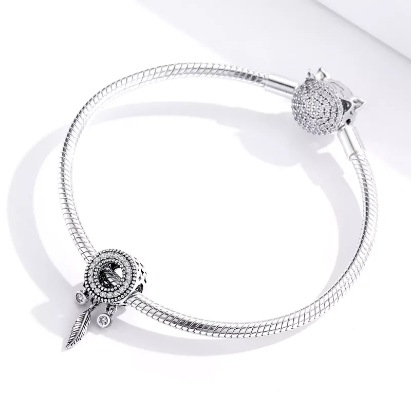 (resim) Pandora tarzı Parlak Tüy Charm - SCC1550 - Görüntüle 4