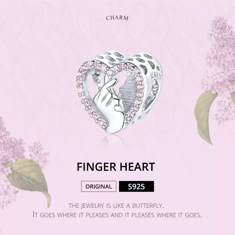(resim) Pandora tarzı parmak kalp Charm - SCC1690 - Görüntüle 6