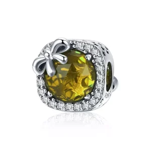 (resim) Pandora tarzı Pavé Sarı Yay Charm - SCC1058-YE