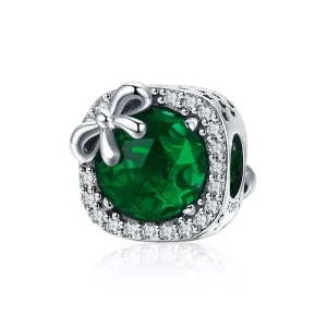 (resim) Pandora tarzı Pavé Yay Charm - SCC1058-GN