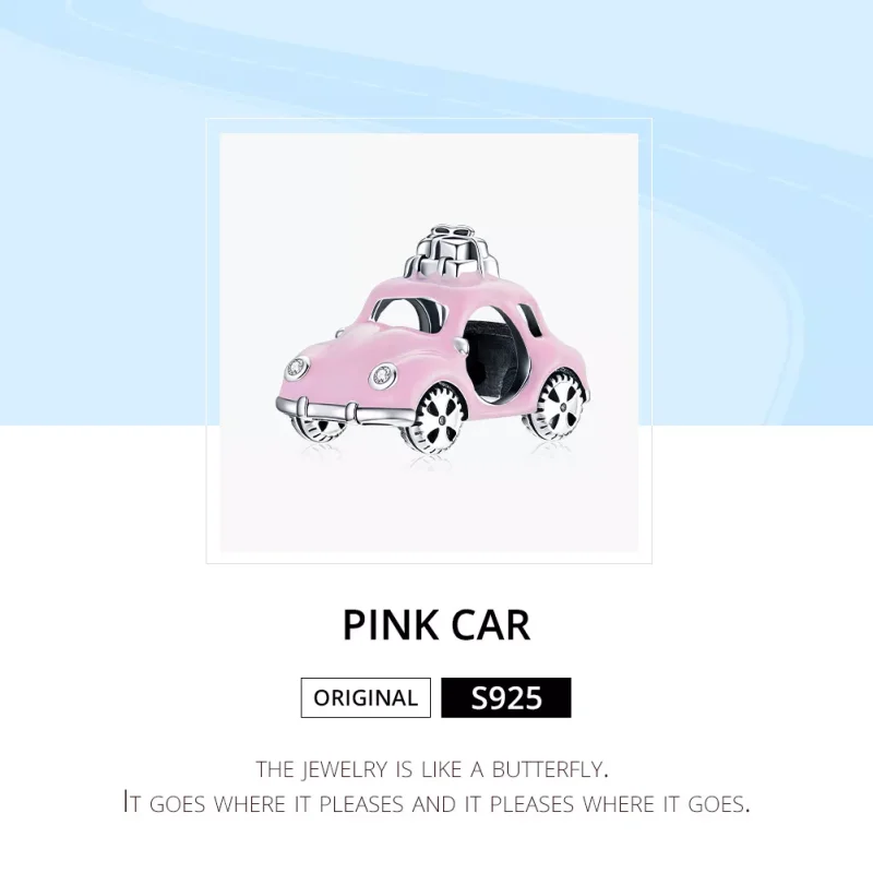 (resim) Pandora tarzı Pembe Araba Charm - SCC1738 - Görüntüle 6