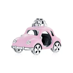 (resim) Pandora tarzı Pembe Araba Charm - SCC1738