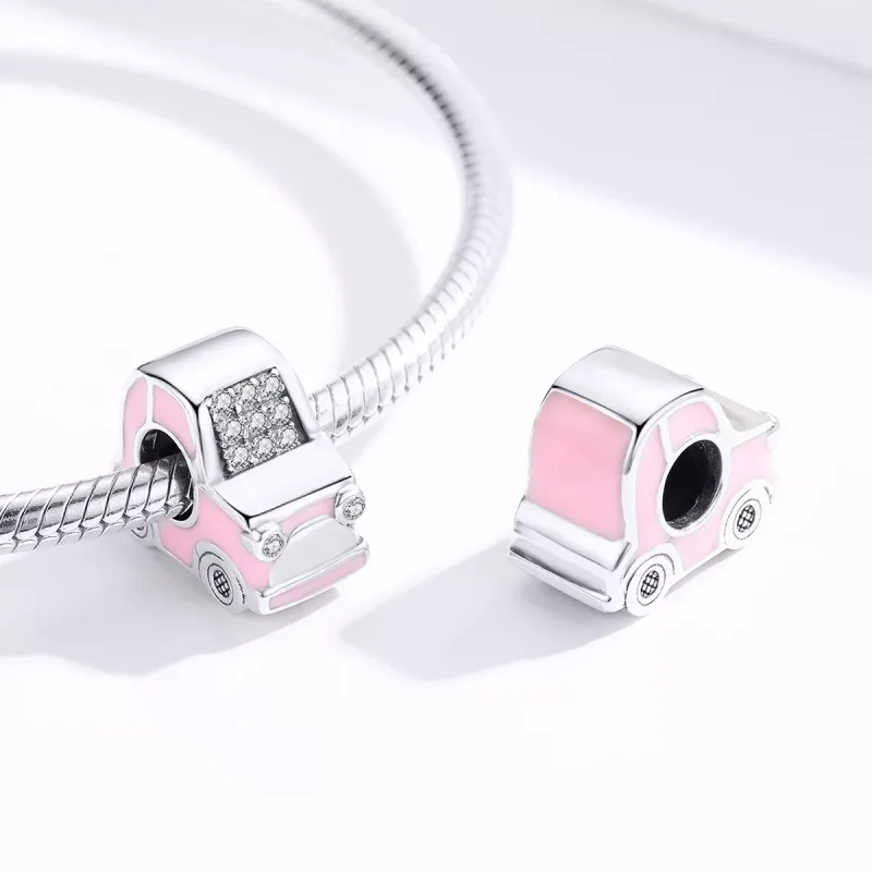 (resim) Pandora Tarzı Pembe Araba Süsü - SCC1380 - Görüntüle 2