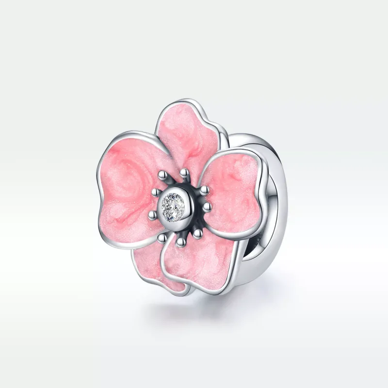 (resim) Pandora tarzı Pembe Çiçek Charm - SCC1729 - Görüntüle 5