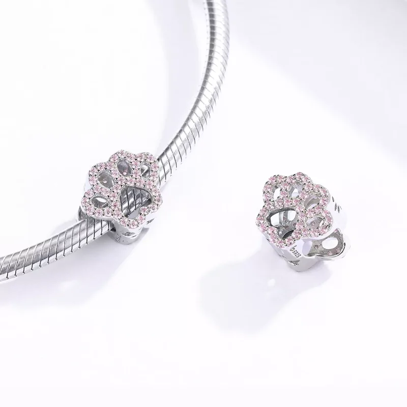(resim) Pandora tarzı Pembe Pençe Charm - BSC164 - Görüntüle 4