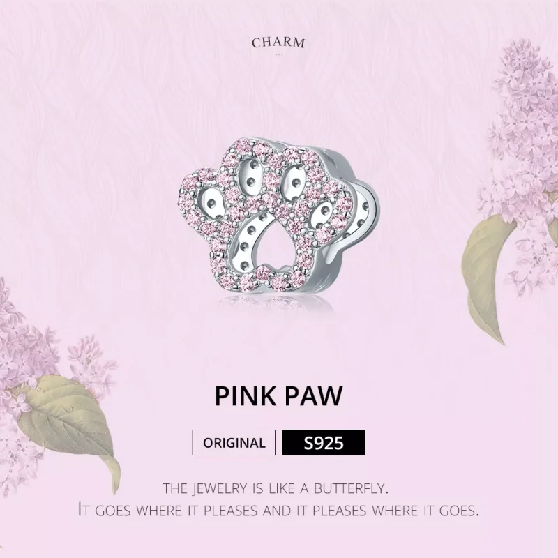 (resim) Pandora tarzı Pembe Pençe Charm - BSC164 - Görüntüle 6