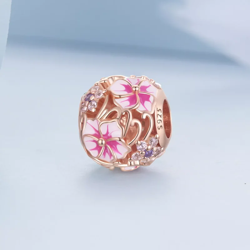 (resim) Pandora tarzı Pembe Sakura Şanslı Künye - BSC643 - Görüntüle 2