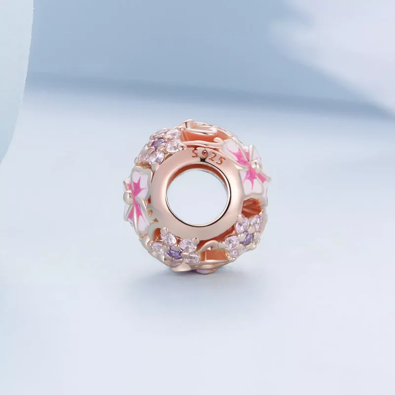 (resim) Pandora tarzı Pembe Sakura Şanslı Künye - BSC643 - Görüntüle 3