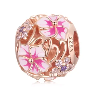 (resim) Pandora tarzı Pembe Sakura Şanslı Künye - BSC643
