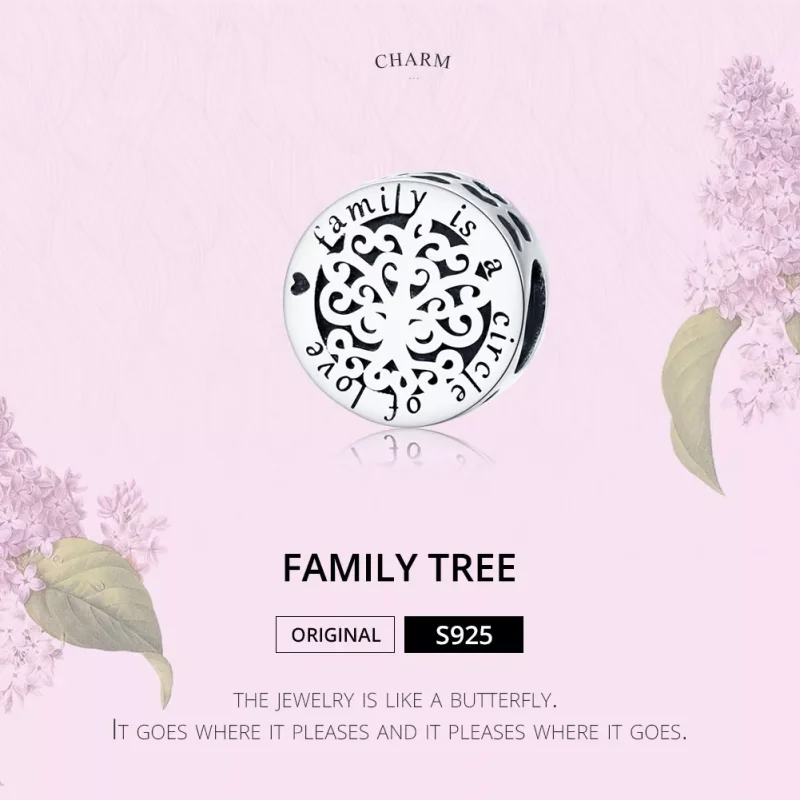 (resim) Pandora tarzı Pırıl pırıl Aile Ağacı Charm - SCC1324 - Görüntüle 6