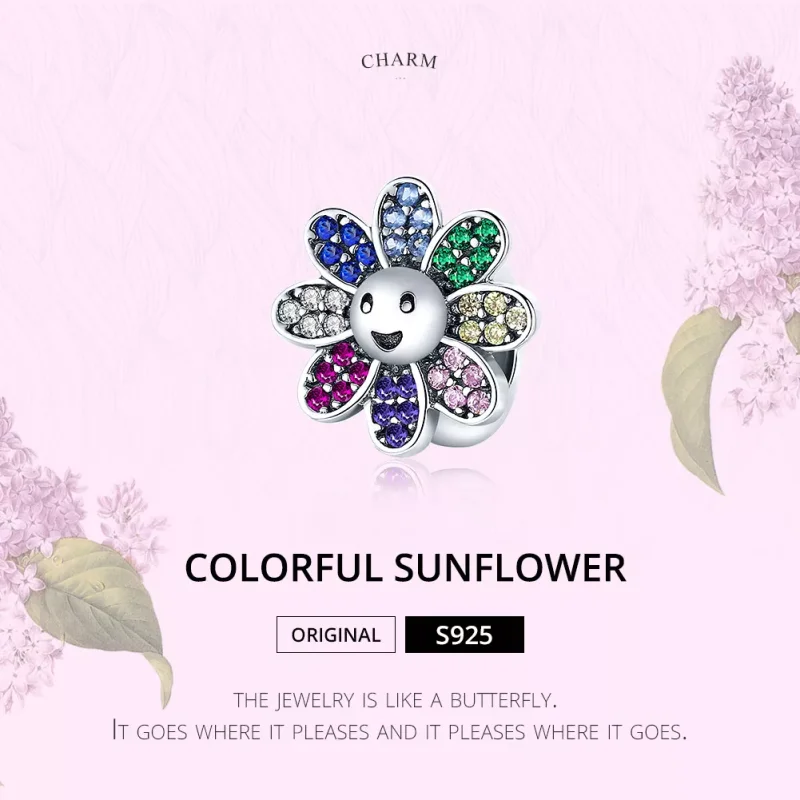 (resim) Pandora tarzı renkli ayçiçeği Charm - SCC1701 - Görüntüle 6