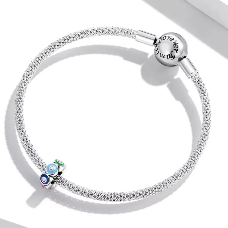 (resim) Pandora Tarzı Renkli Şeytan Gözü Spacer Charm - SCC2129 - Görüntüle 3