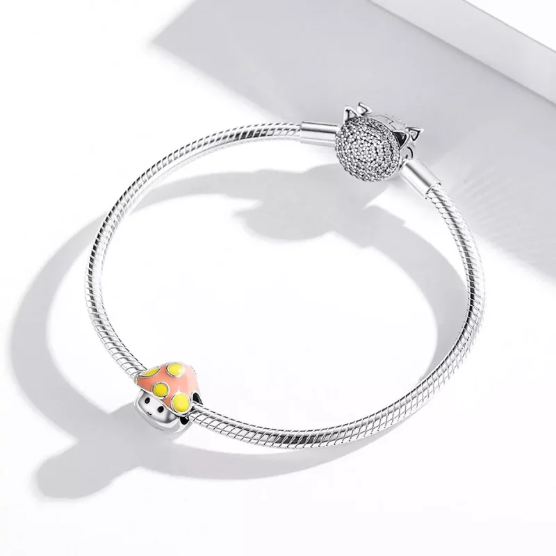 (resim) Pandora tarzı Renkli Küçük Mantarlar Charm - SCC1853 - Görüntüle 3
