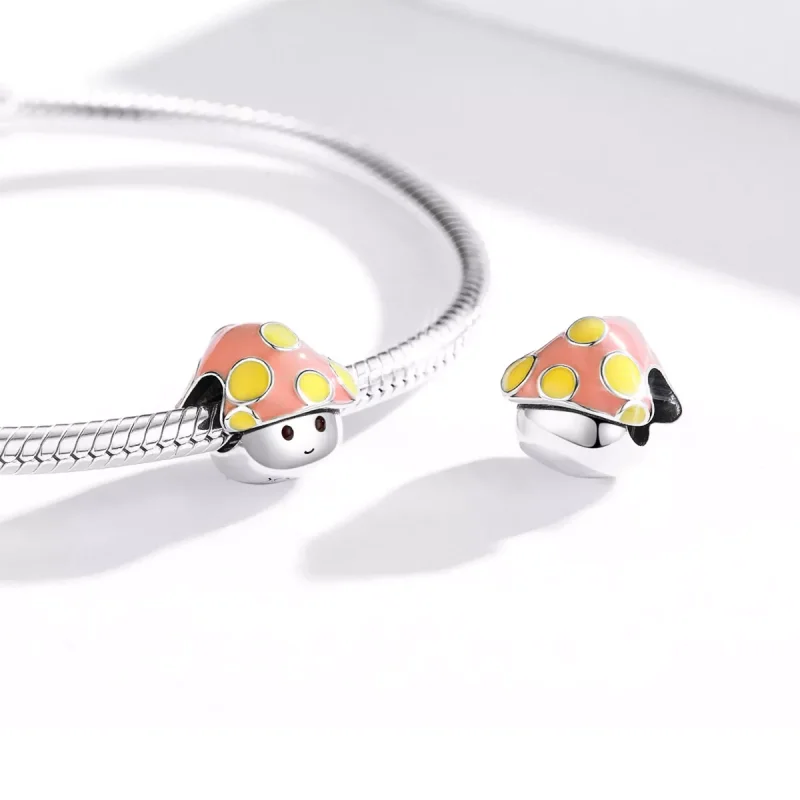 (resim) Pandora tarzı Renkli Küçük Mantarlar Charm - SCC1853 - Görüntüle 4