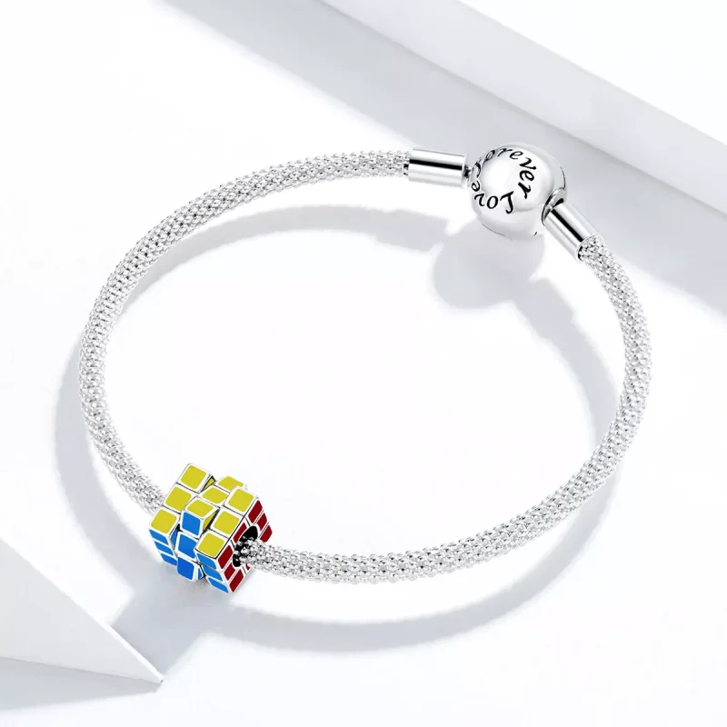 (resim) Pandora tarzı renkli küp Charm - SCC1640 - Görüntüle 3