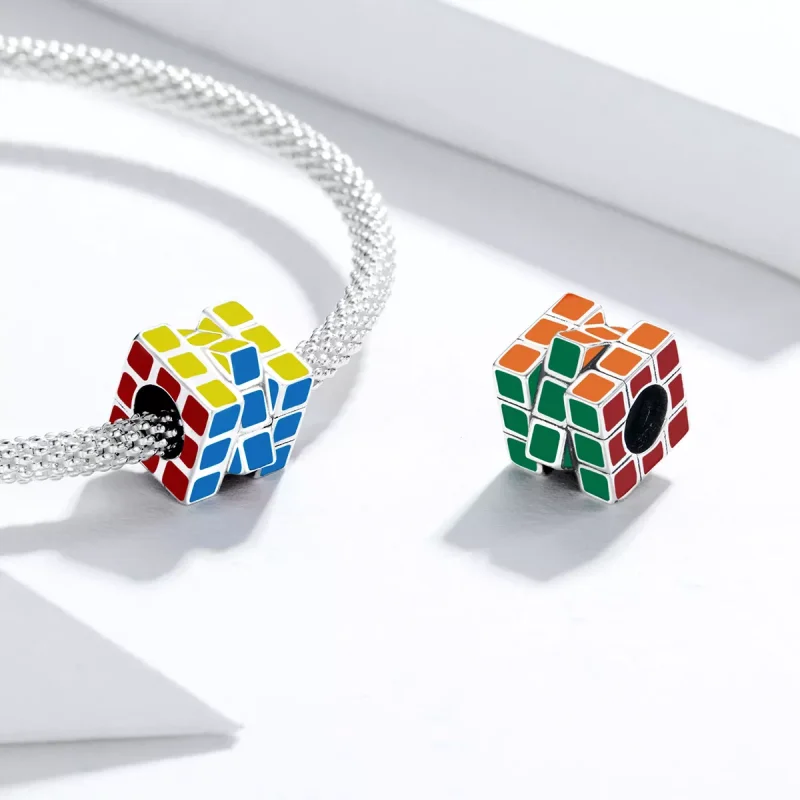 (resim) Pandora tarzı renkli küp Charm - SCC1640 - Görüntüle 4