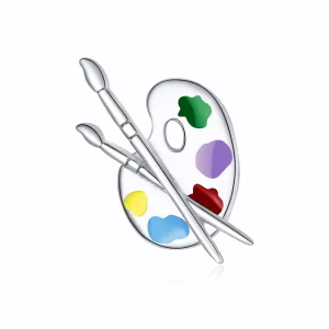 (resim) Pandora tarzı Renkli Sanat Paleti Charm - BSC359