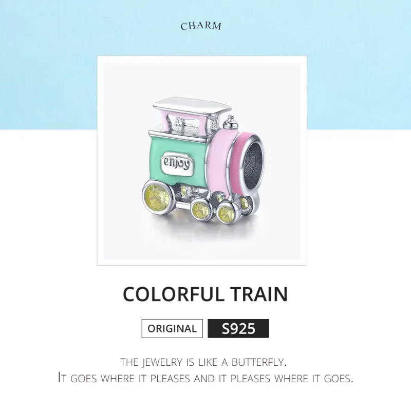 (resim) Pandora tarzı renkli tren Charm - BSC289 - Görüntüle 6