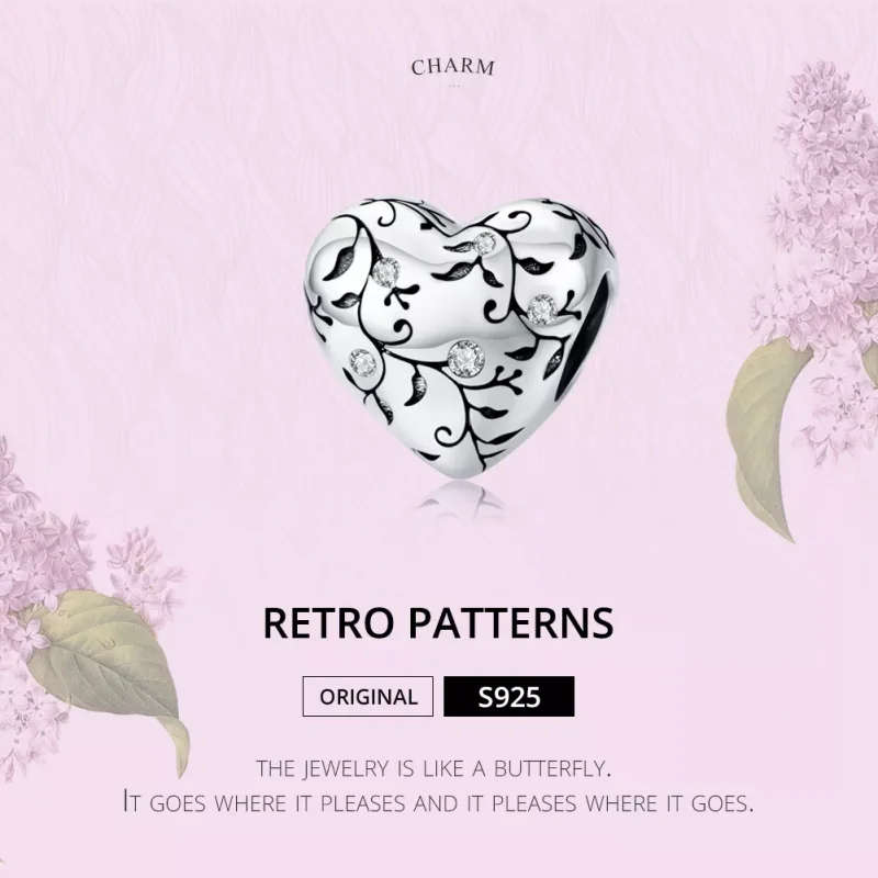 (resim) Pandora tarzı Retro Desenler Charm - SCC1323 - Görüntüle 6