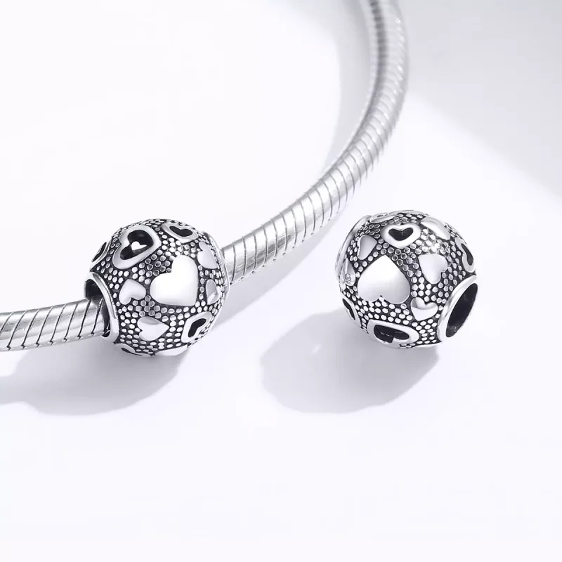(resim) Pandora tarzı Retro Kalp Charm - SCC1451 - Görüntüle 4