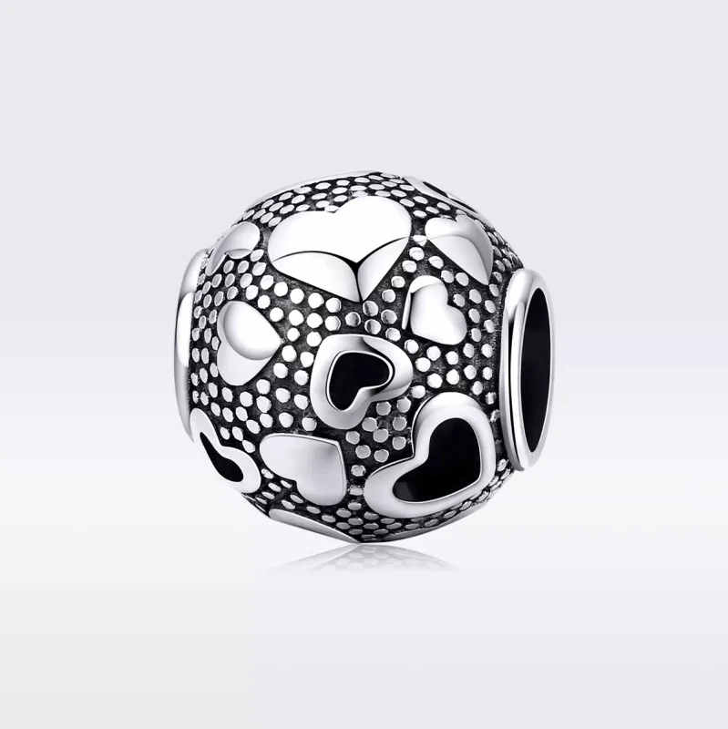 (resim) Pandora tarzı Retro Kalp Charm - SCC1451 - Görüntüle 5