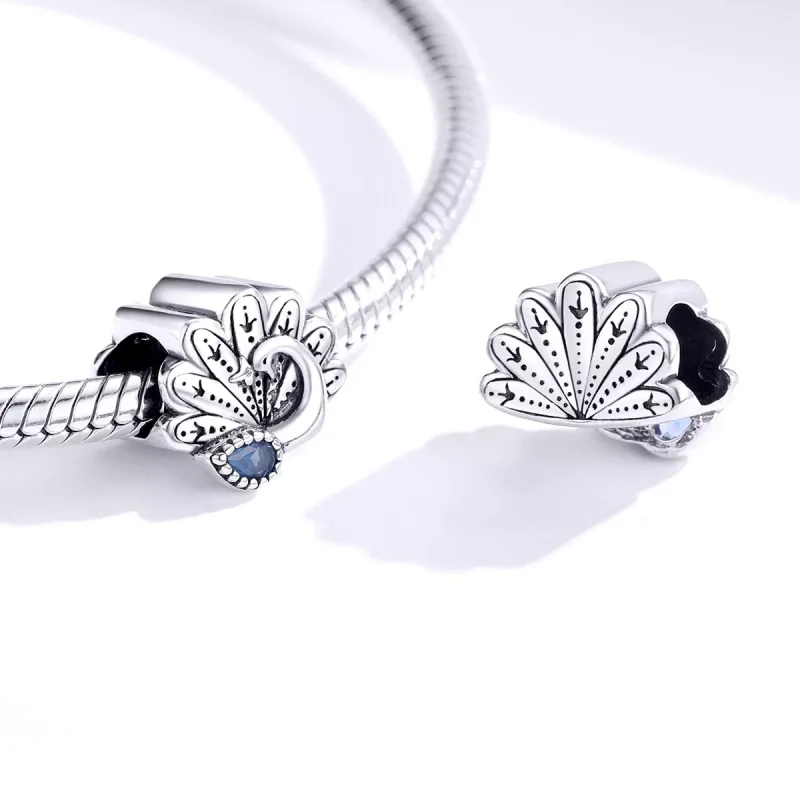 (resim) Pandora tarzı Retro Tavus Kuşu Charm - SCC1558 - Görüntüle 4