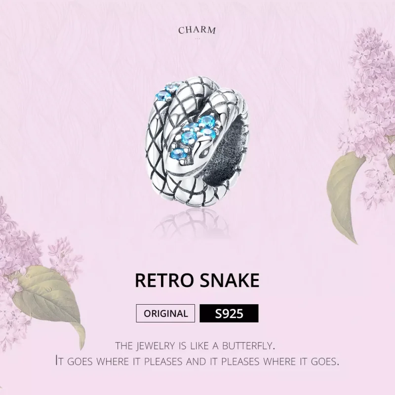 (resim) Pandora tarzı Retro Yılan Charm - SCC1351 - Görüntüle 5