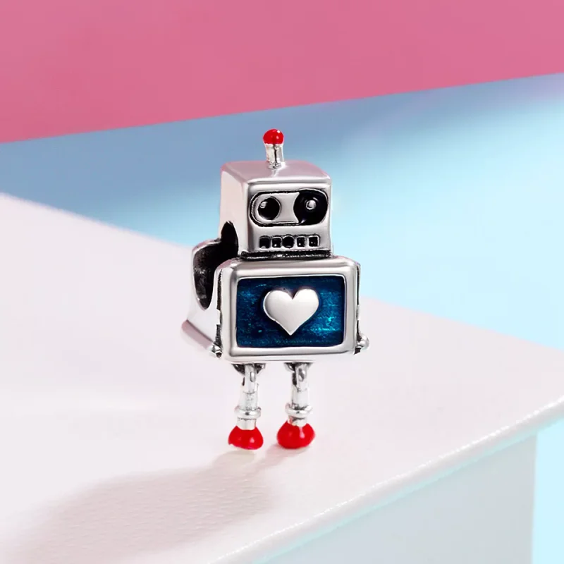 (resim) Pandora tarzı Robot Charm - SCC346 - Görüntüle 3