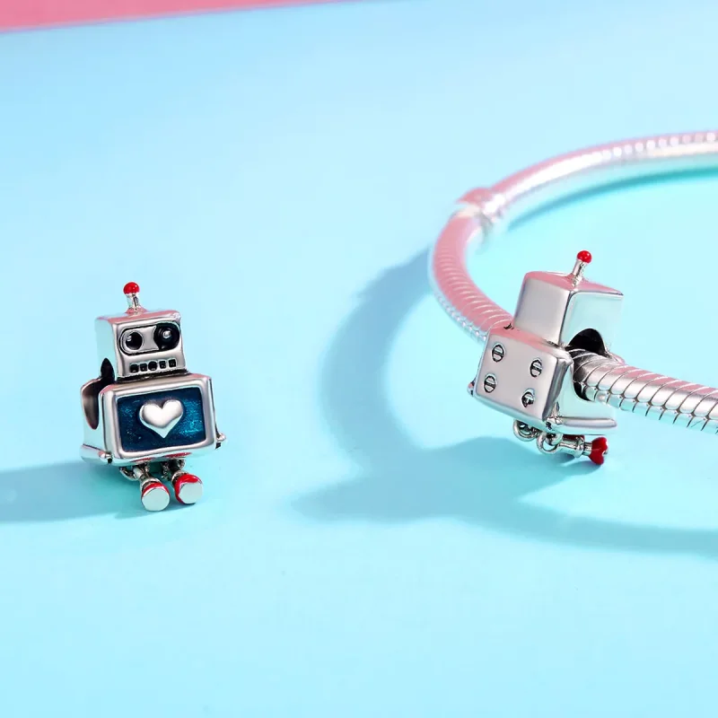 (resim) Pandora tarzı Robot Charm - SCC346 - Görüntüle 5