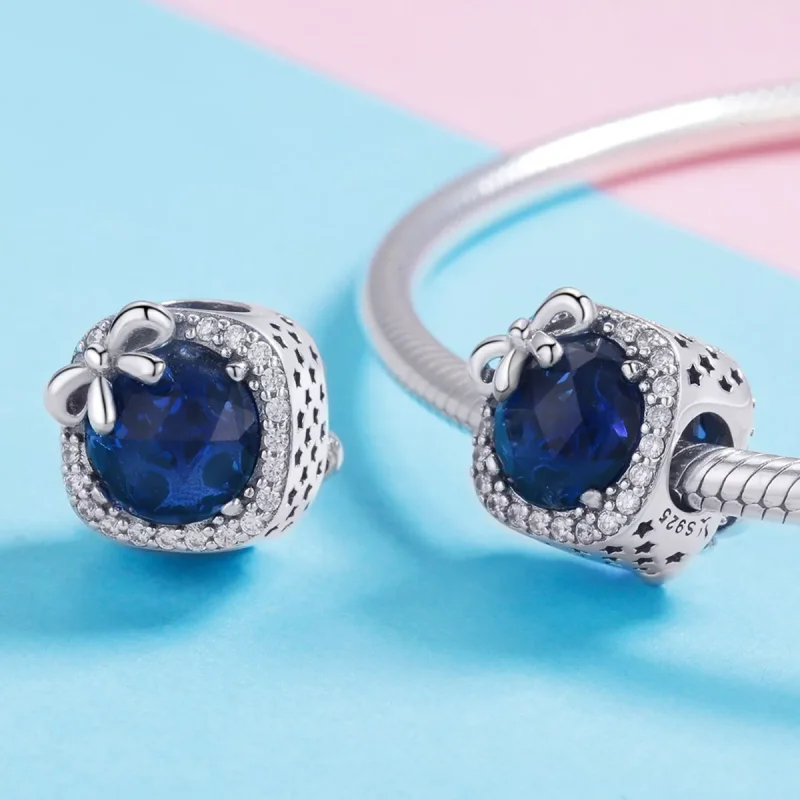 (resim) Pandora tarzı Safir Charm - SCC1058 - Görüntüle 4