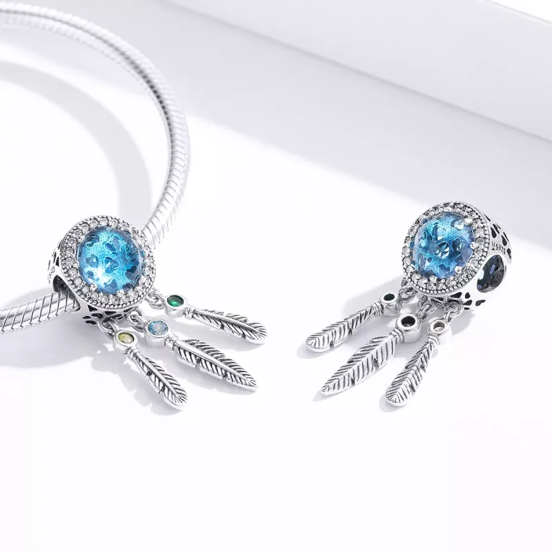 (resim) Pandora tarzı Safir Rüya Yakalayıcı Charm - SCC1384 - Görüntüle 2