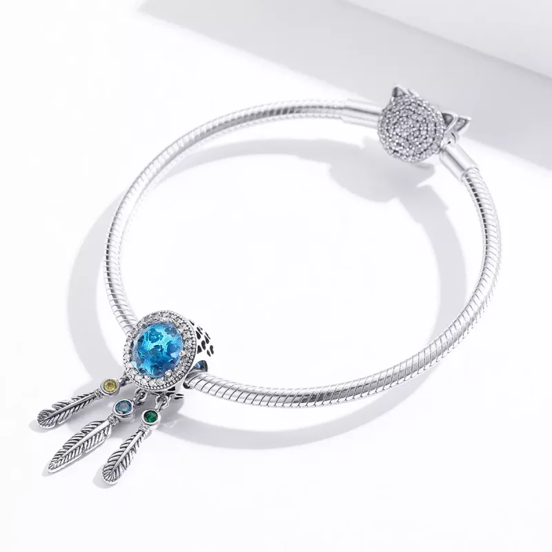(resim) Pandora tarzı Safir Rüya Yakalayıcı Charm - SCC1384 - Görüntüle 4