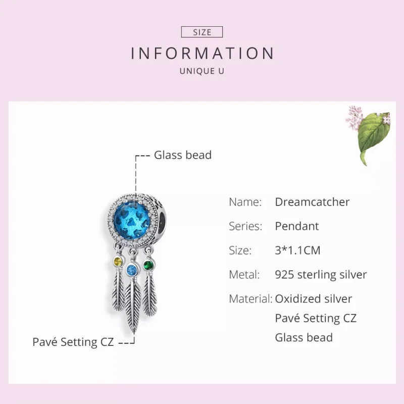 (resim) Pandora tarzı Safir Rüya Yakalayıcı Charm - SCC1384 - Görüntüle 7