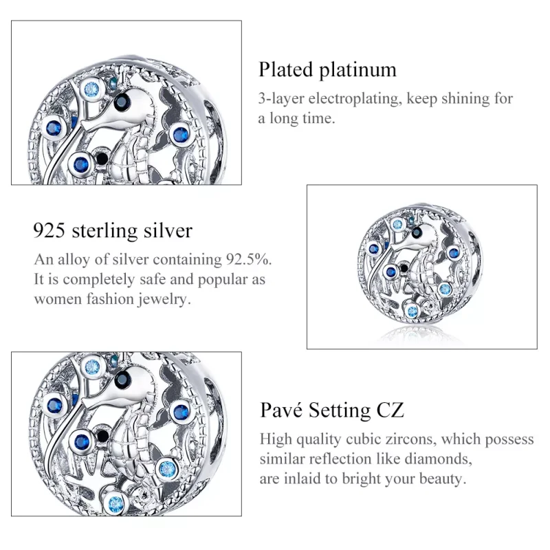(resim) Pandora tarzı sakin denizatı Charm - BSC266 - Görüntüle 7