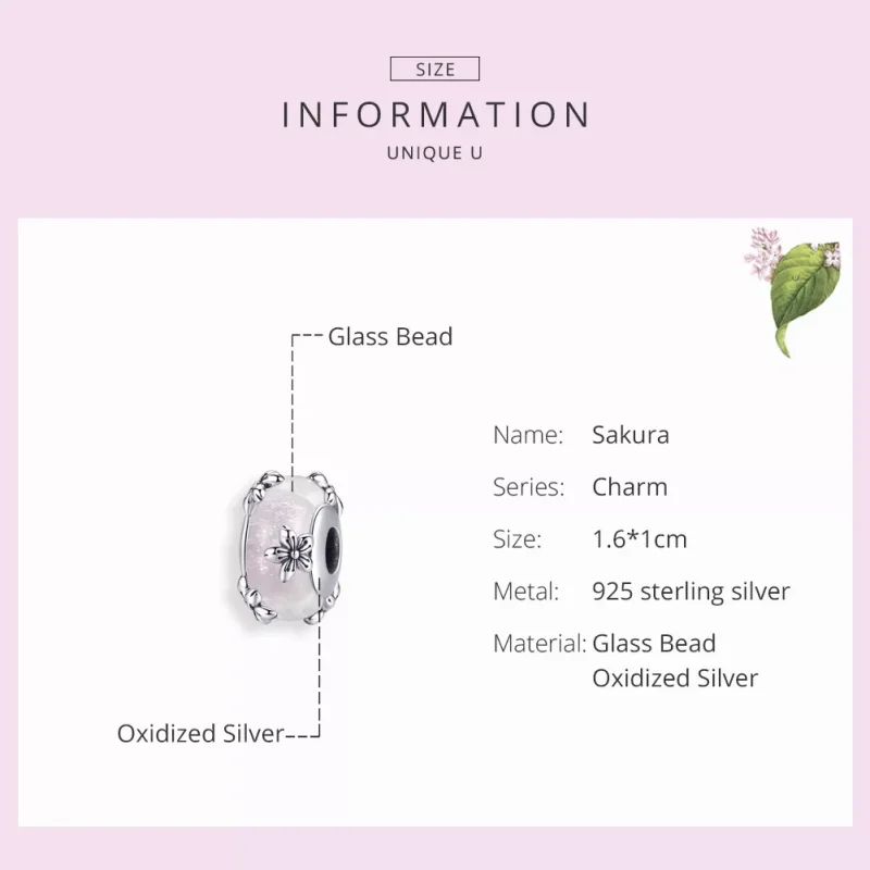 (resim) Pandora tarzı Sakura Charm - SCC1302 - Görüntüle 3
