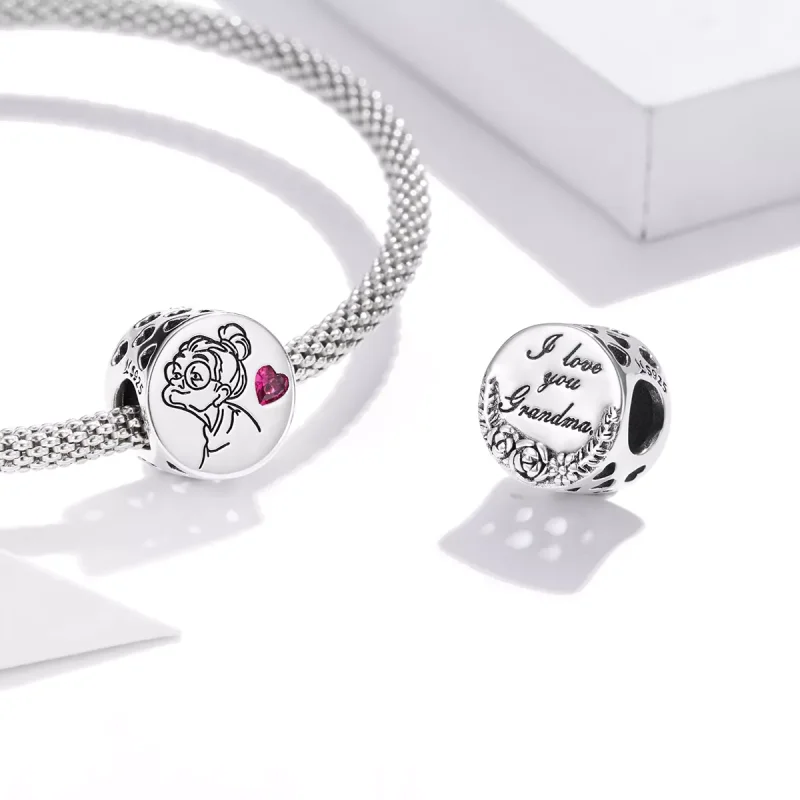 (resim) Pandora tarzı Seni Seviyorum Gigi Büyükanne Charm - SCC1762 - Görüntüle 4