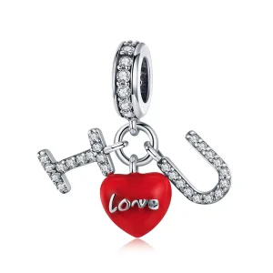 (resim) Pandora tarzı Seni seviyorum Sallantılı Charm - SCC1055
