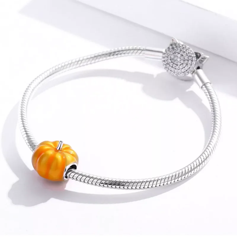 (resim) Pandora tarzı sevimli balkabağı Charm - BSC333 - Görüntüle 3