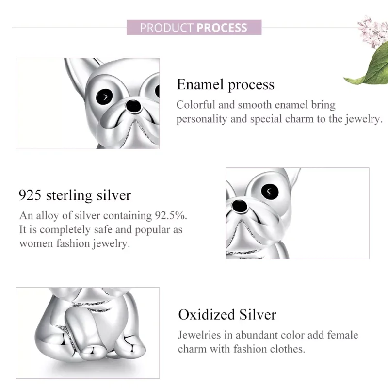 (resim) Pandora tarzı Sevimli Fransız Bulldog Charm - SCC1599 - Görüntüle 8