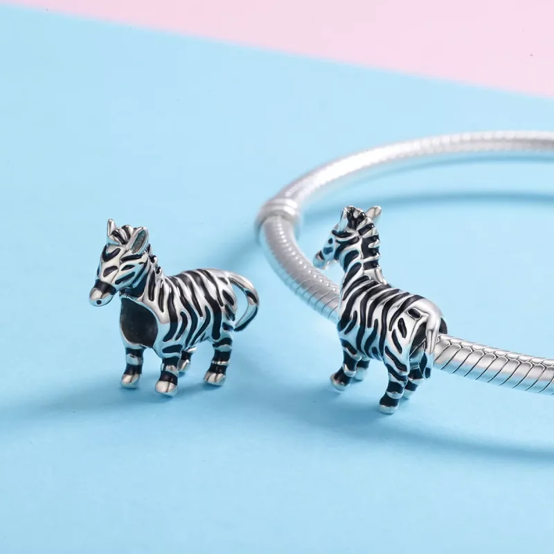 (resim) Pandora tarzı Sevimli Hayvan Zebra Charm - SCC550 - Görüntüle 5